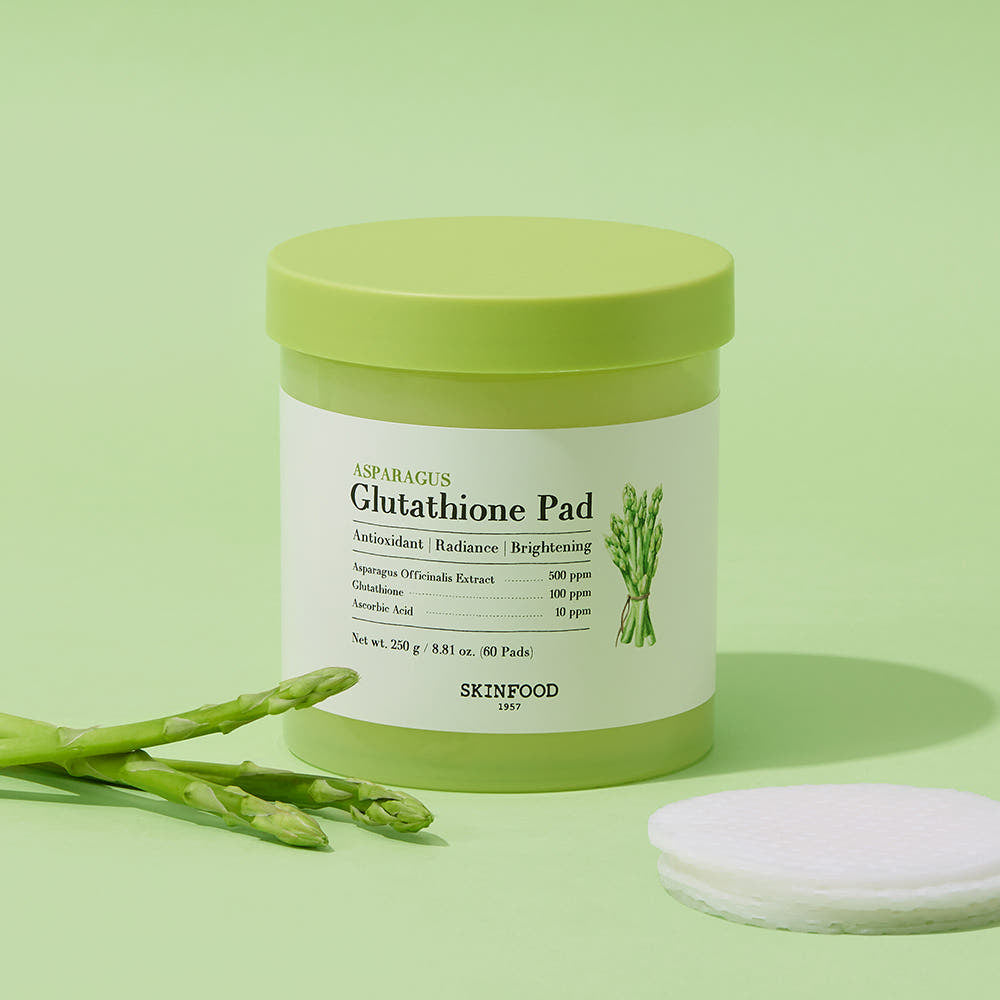 SKINFOOD Asparagus Glutathione Pad 250g / 60 Pads | Brightening & Radiance-Boosting Toner Pads