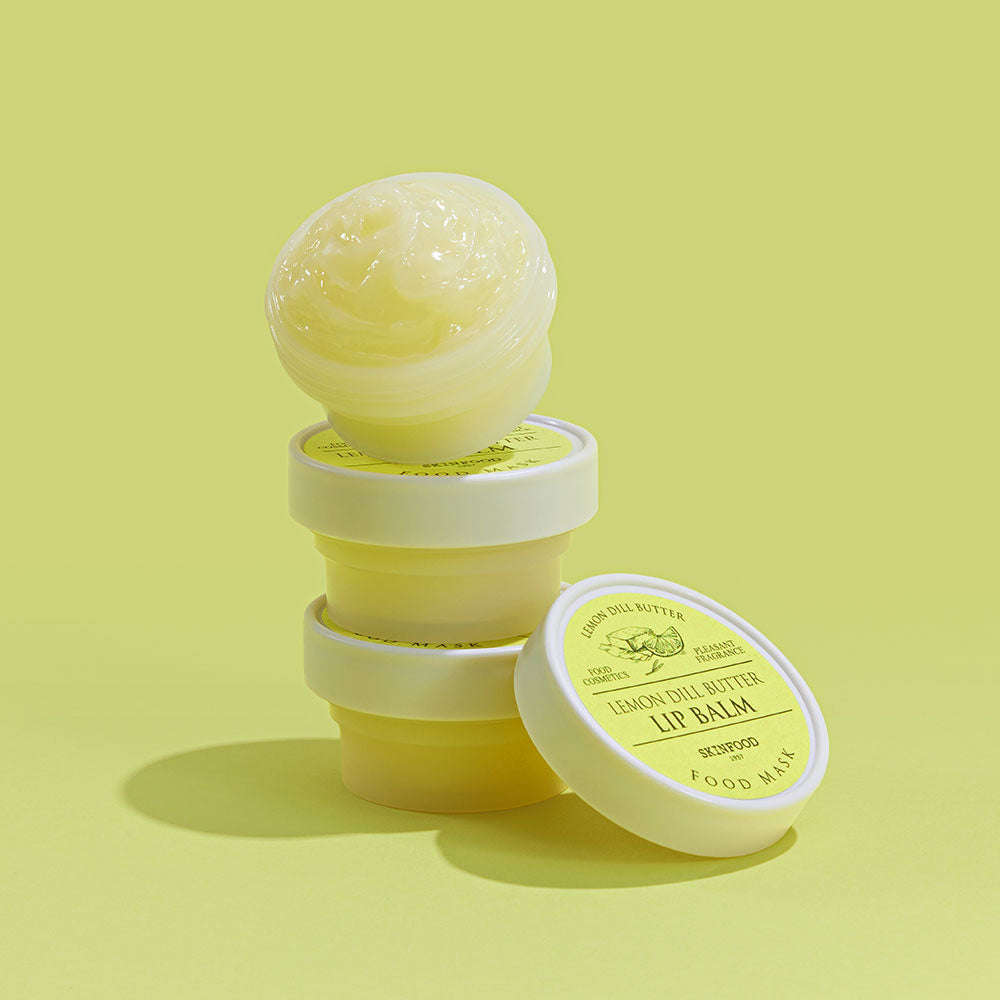 SKINFOOD Lemon Dill Butter Food Mask Lip Balm 21ml | Brightening & Nourishing Lip Care for Dry Lips