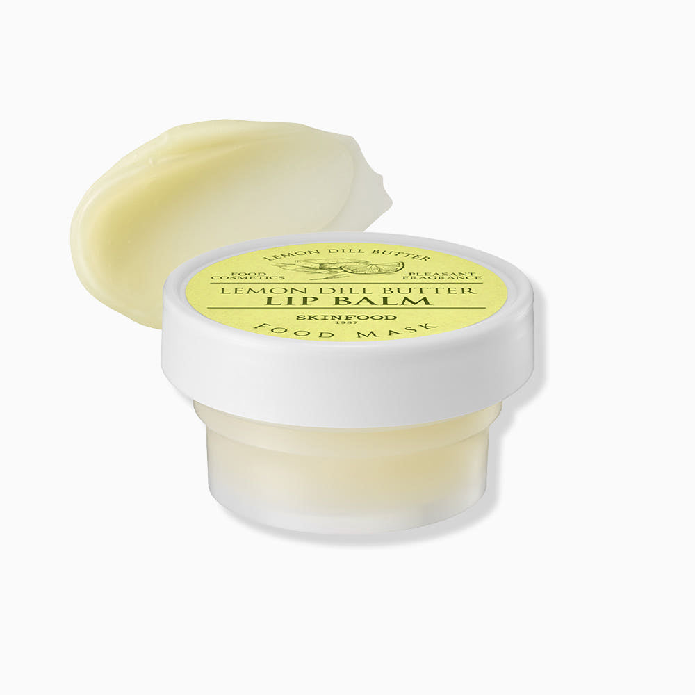 SKINFOOD Lemon Dill Butter Food Mask Lip Balm 21ml | Brightening & Nourishing Lip Care for Dry Lips