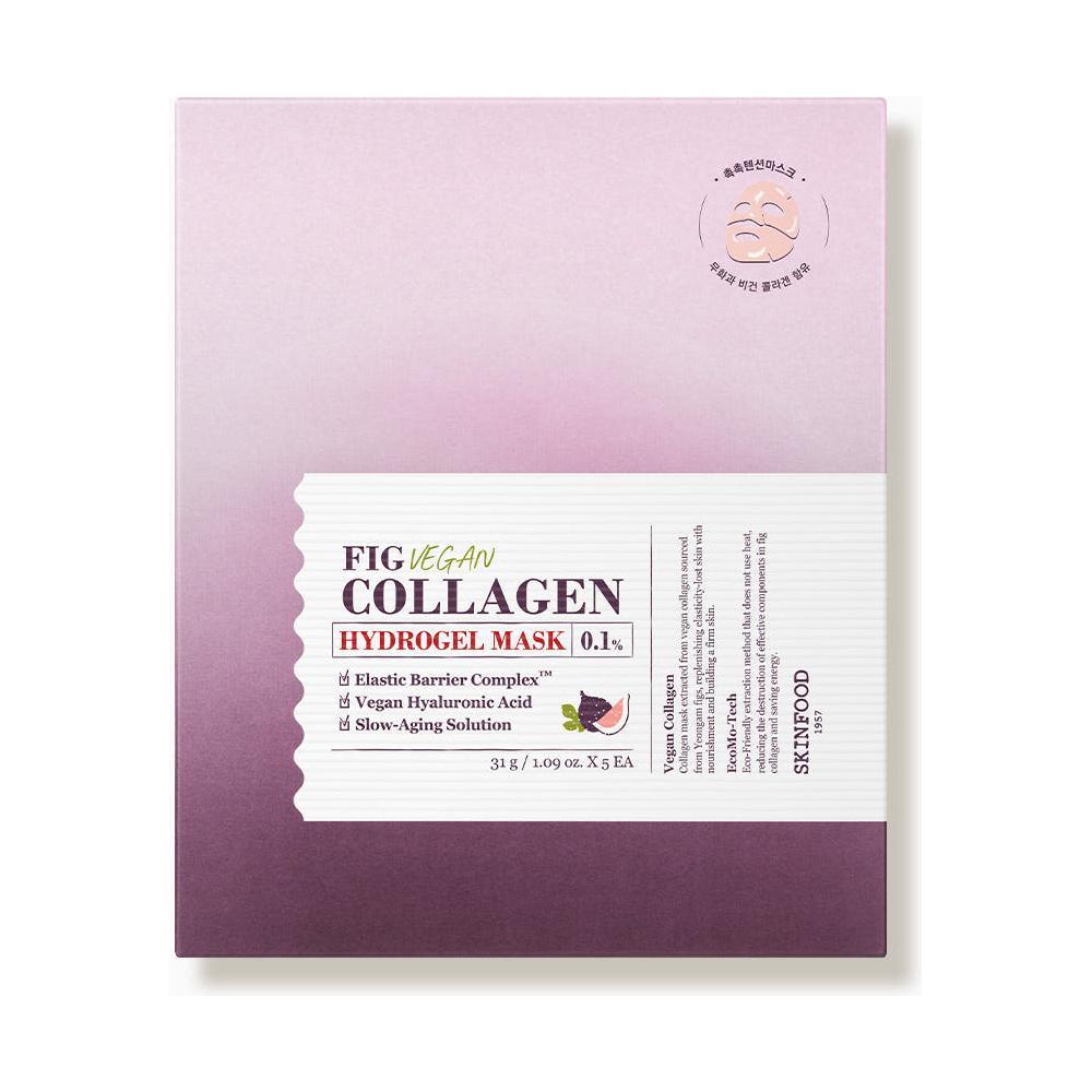 SKINFOOD Fig Vegan Collagen Hydrogel Mask 5-Pack | Plump, Firm & Illuminate Your Skin
