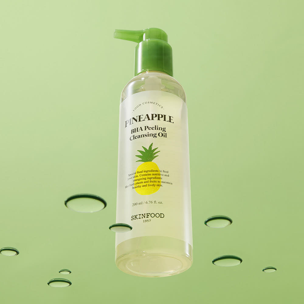 SKINFOOD Pineapple BHA Peeling Cleansing Oil 200ml | Blackhead-Targeting Vegan Oil Cleanser