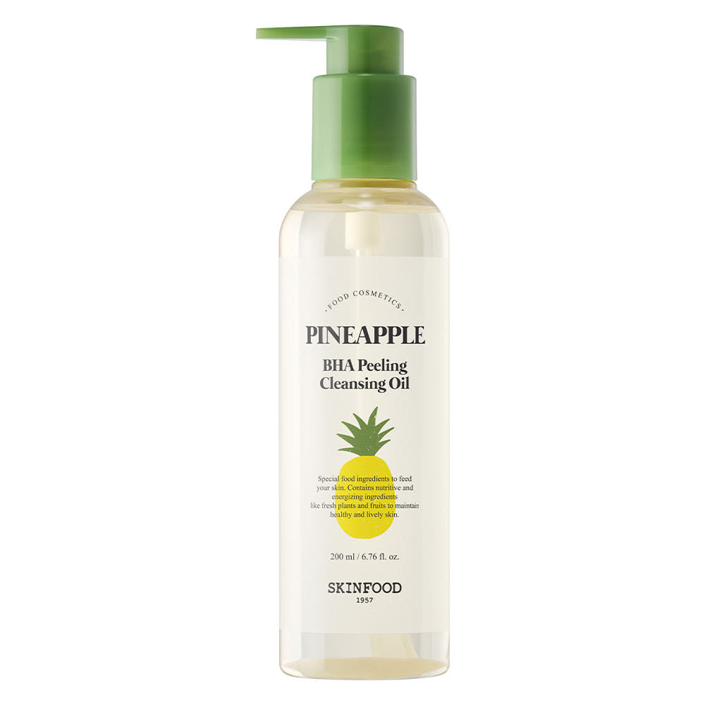 SKINFOOD Pineapple BHA Peeling Cleansing Oil 200ml | Blackhead-Targeting Vegan Oil Cleanser