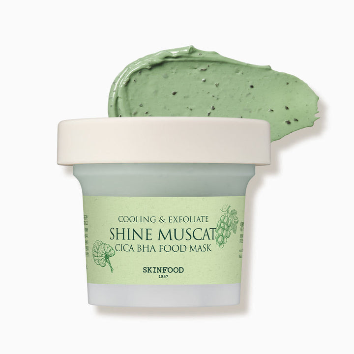 SKINFOOD Cica BHA Food Mask 120g | Shine Muscat Soothing & Exfoliating Clay Mask