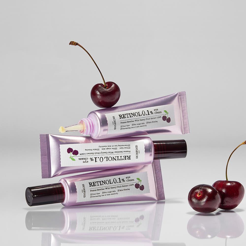 SKINFOOD Black Cherry Retinol 0.1 Eye Cream | Firm, Brighten & Revive Delicate Eye Area