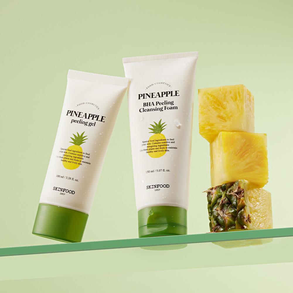SKINFOOD Pineapple BHA Peeling Cleansing Foam 150ml Gentle Exfoliation + Deep Pore Cleanse in One Refreshing Foam