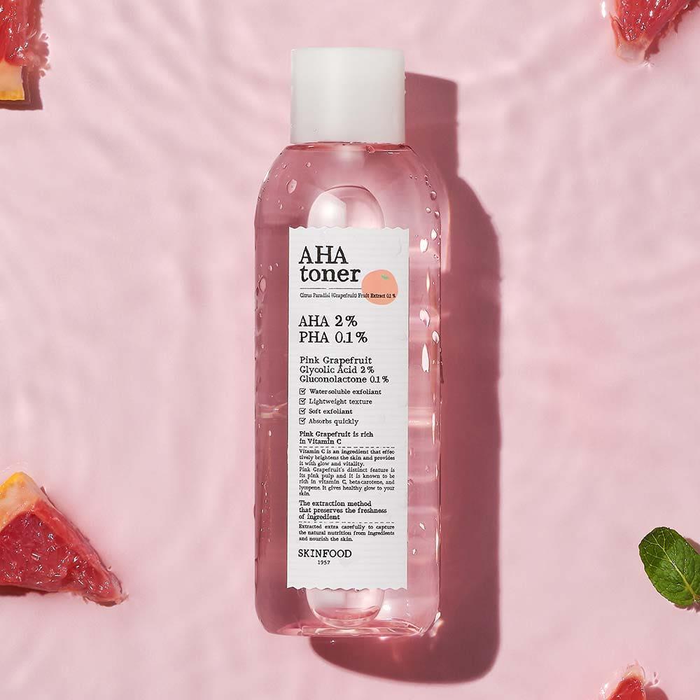 SKINFOOD Pink Grapefruit AHA Toner&nbsp; 200ml | Gentle Exfoliation for Smooth, Radiant Skin