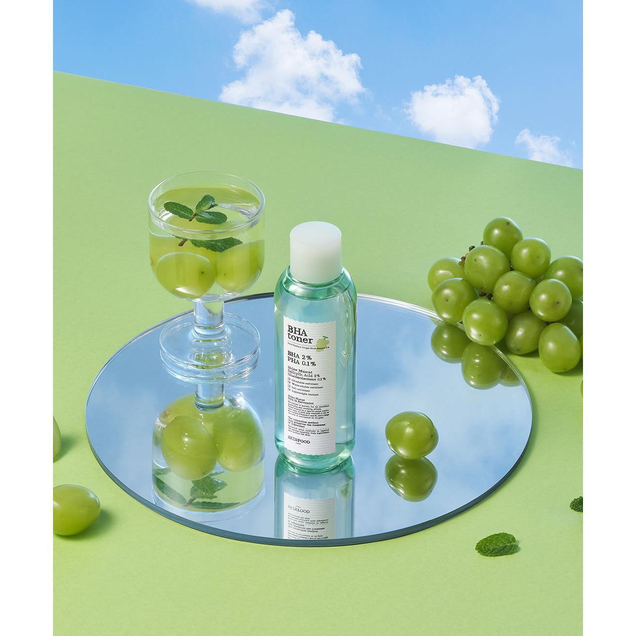 KINFOOD Shine Muscat BHA Toner 200ml | Exfoliating Toner for Clearer Pores & Oil Control