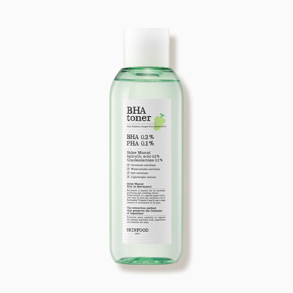 KINFOOD Shine Muscat BHA Toner 200ml | Exfoliating Toner for Clearer Pores & Oil Control