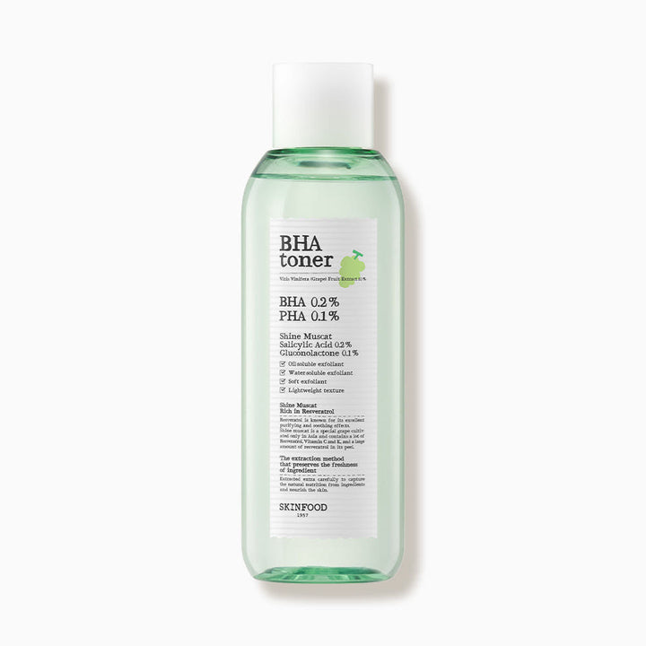 KINFOOD Shine Muscat BHA Toner 200ml | Exfoliating Toner for Clearer Pores & Oil Control
