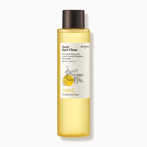 SKINFOOD Yuja C Dark Spot Clear Toner 200ml | Vegan Brightening Toner with 93% Yuja Extract for Dark Spots & Uneven Tone