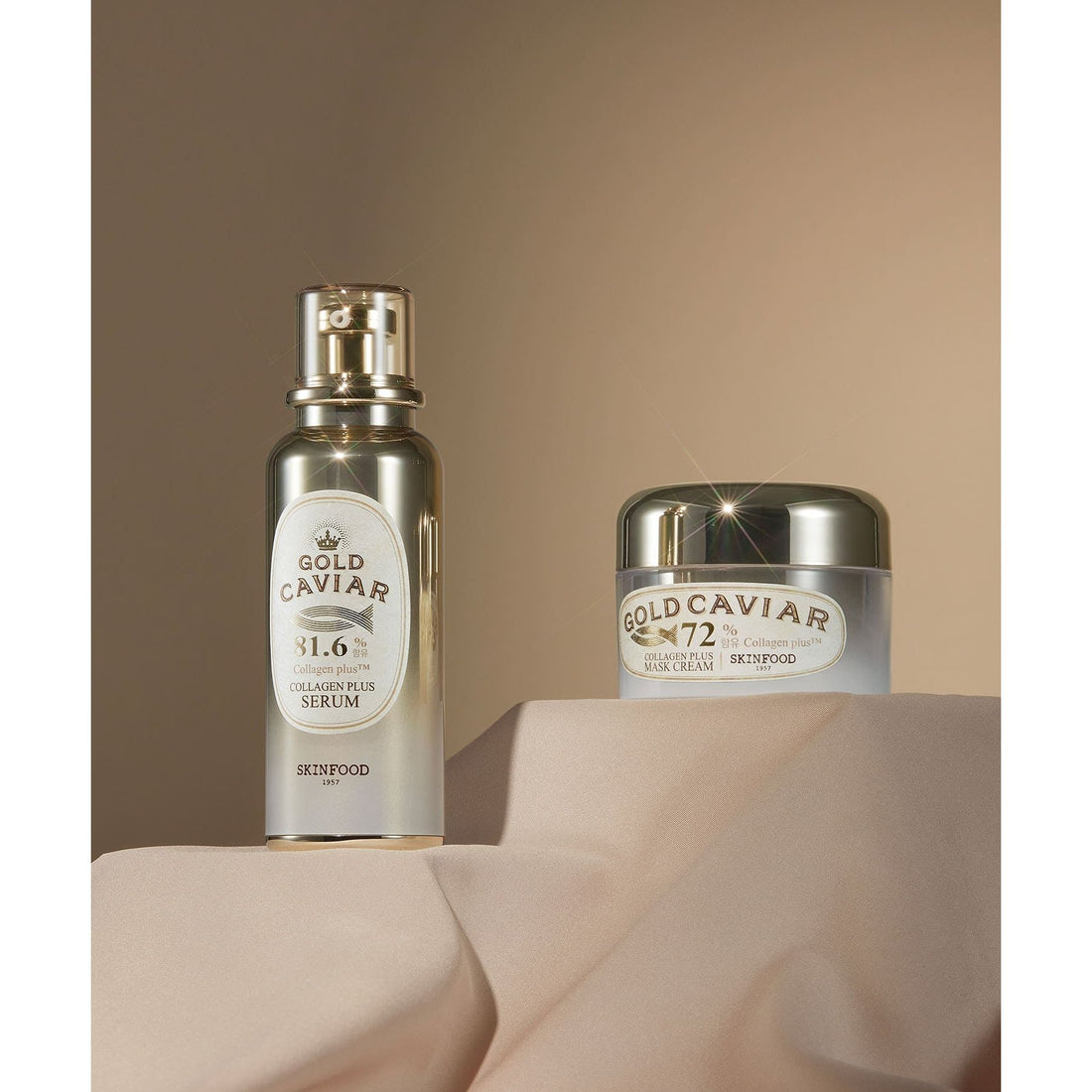 SKINFOOD Gold Caviar Collagen Plus Mask Cream 50g | Anti-Aging Night Repair Mask with Caviar, Collagen & Gold for Firm, Glowing Skin