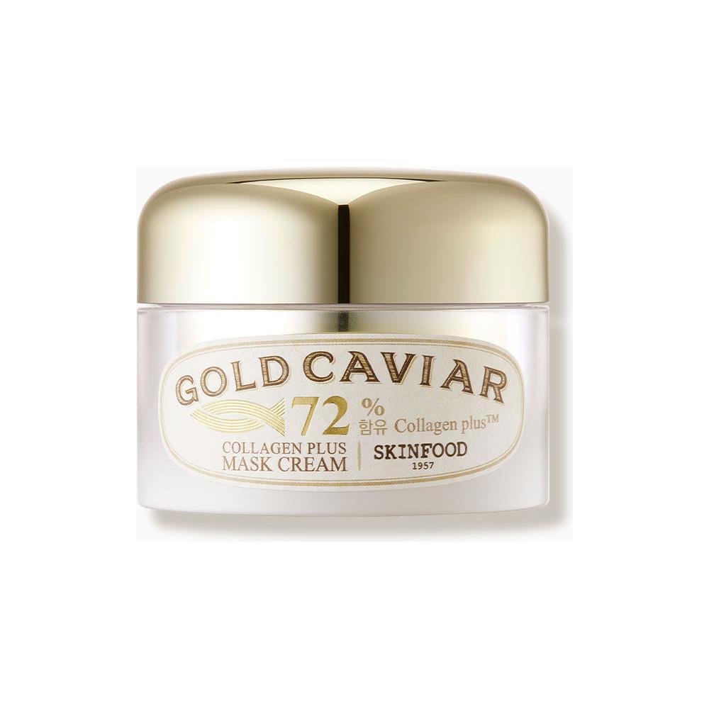 SKINFOOD Gold Caviar Collagen Plus Mask Cream 50g | Anti-Aging Night Repair Mask with Caviar, Collagen & Gold for Firm, Glowing Skin
