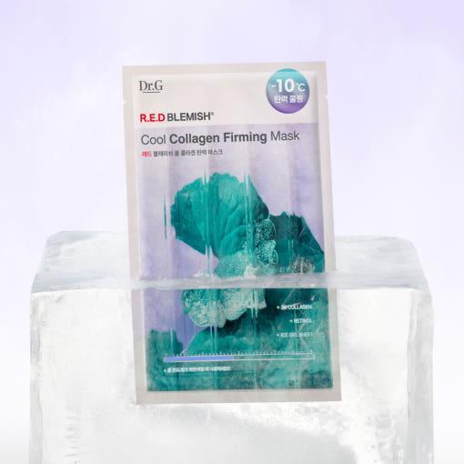 Dr.G RED BLEMISH Cool Collagen Firming Mask 30g x 10ea | -10°C Cooling Gel Sheet Mask with Collagen, Retinol &amp; Bakuchiol for Firm, Lifted Skin