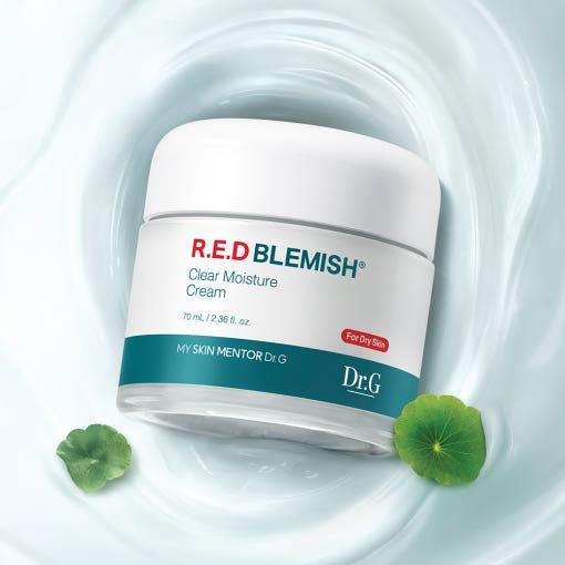 Dr.G RED BLEMISH Clear Moisture Cream 70ml | Soothing Gel Cream with 5-Cica Complex for Sensitive, Irritated Skin