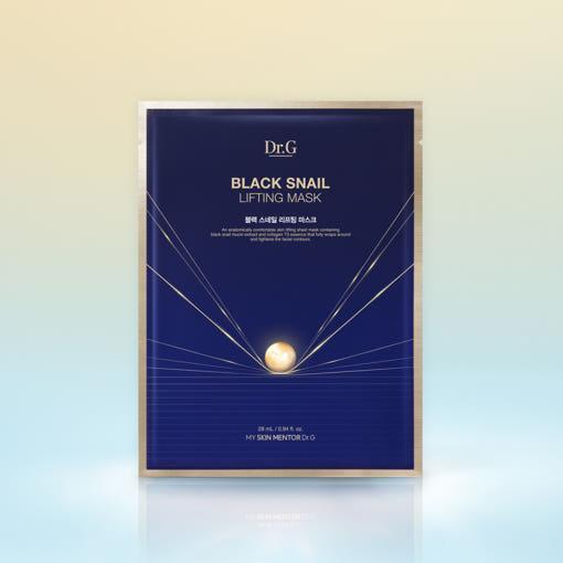 Dr.G Black Snail Lifting Mask 28ml x 10 Sheets | Elasticity-Boosting Lifting Sheet Mask with Collagen & Black Snail Mucin