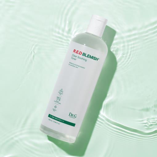 Dr.G RED BLEMISH Clear Soothing Toner 500ml | Gentle Exfoliating & Hydrating Toner for Sensitive, Blemish-Prone Skin