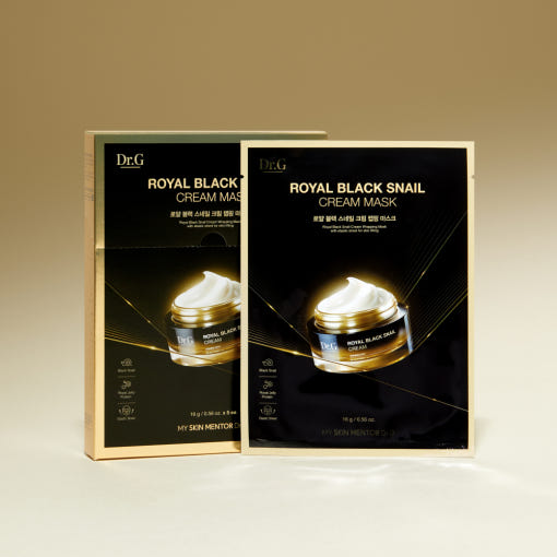 Dr.G Royal Black Snail Cream Mask ¨C 16g x 10 Sheets | Intensive Nourishing & Lifting Care