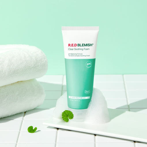 Dr.G pH Cleansing Red Blemish Clear Soothing Foam 150ml | pH-Balanced Gentle Cleanser for Sensitive Skin