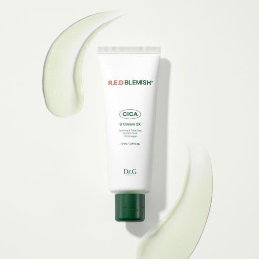 Dr.G RED BLEMISH CICA S CREAM 2X 70ml | Vegan Soothing Cream for Blemish-Prone & Sensitive Skin