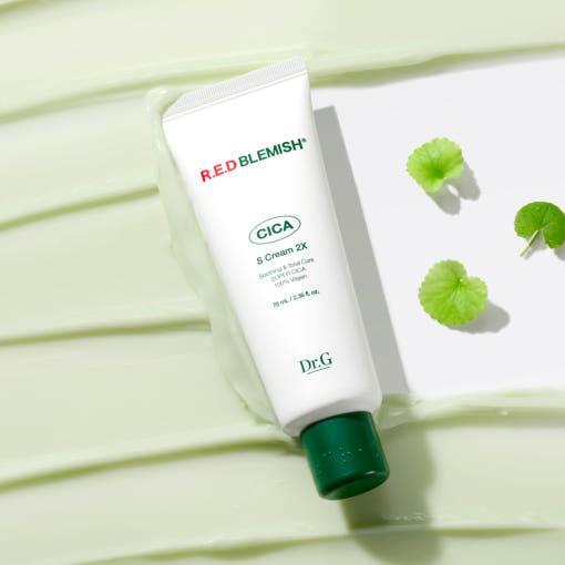 Dr.G RED BLEMISH CICA S CREAM 2X 70ml | Vegan Soothing Cream for Blemish-Prone & Sensitive Skin
