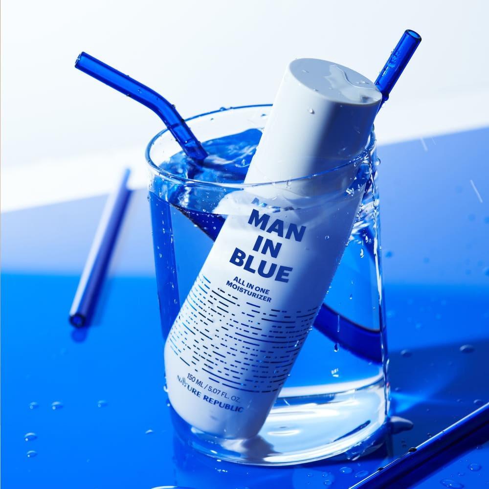 NATURE REPUBLIC Man In Blue All In One Moisturizer – 150 ml | Lightweight Daily Hydration for Men – No Fuss, No Stickiness