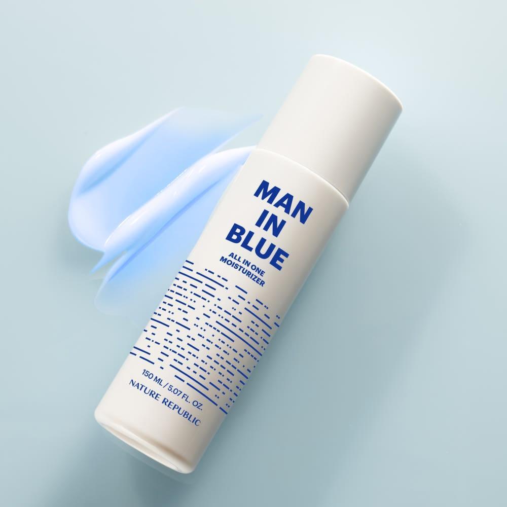 NATURE REPUBLIC Man In Blue All In One Moisturizer – 150 ml | Lightweight Daily Hydration for Men – No Fuss, No Stickiness