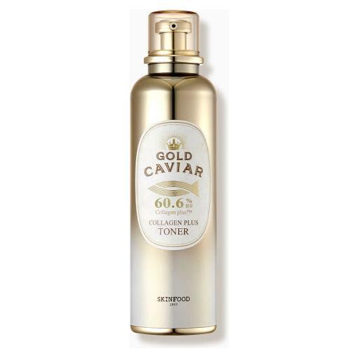 SKINFOOD Gold Caviar Collagen Plus Toner – 120ml |The Luxury First Step to Firmer Plumper & More Youthful Skin