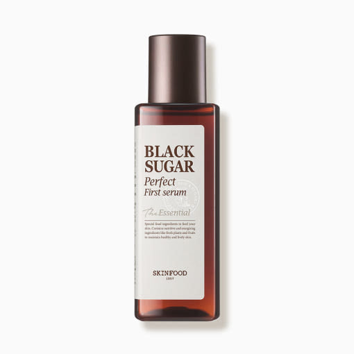 SKINFOOD Black Sugar Perfect First Serum The Essential 150ml | Brightening & Smoothing First Essence with 30% Black Sugar Extract