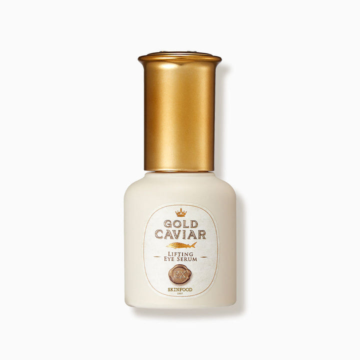 SKINFOOD Gold Caviar EX Lifting Eye Serum 35ml | Anti-Aging Eye Treatment with Caviar Extract & 24K Gold for Dark Circles, Puffiness & Fine Lines