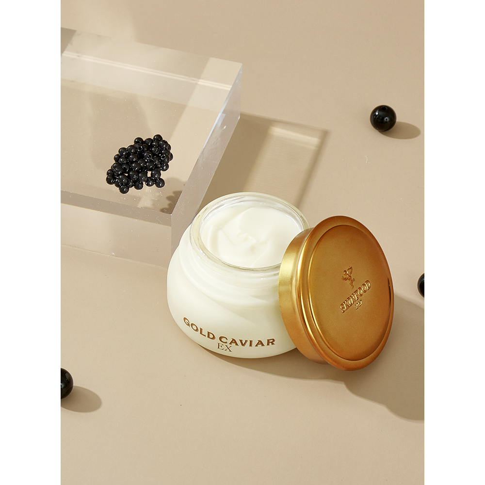 SKINFOOD Gold Caviar EX Cream 50g | Luxury Anti-Aging Moisturiser with Caviar Extract & 24K Gold for Firming & Radiance