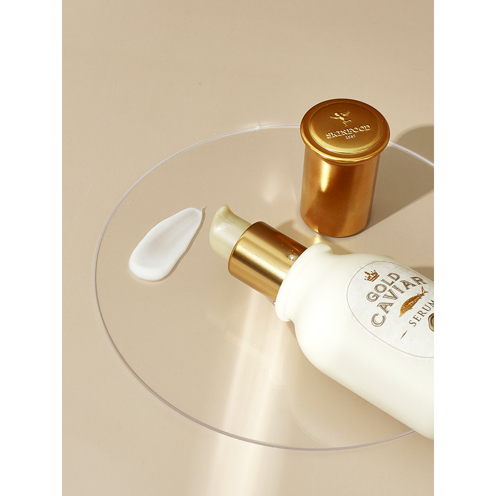 SKINFOOD Gold Caviar EX Serum 50ml | Intensive Anti-Aging Treatment with Caviar Extract & 24K Gold for Firming & Radiance