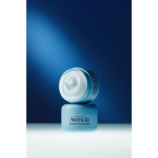 Arencia Deep Water Surge Soothing Cream 80g | Lightweight Barrier-Strengthening Moisturiser with Triple Hyaluronic Acid & Cica