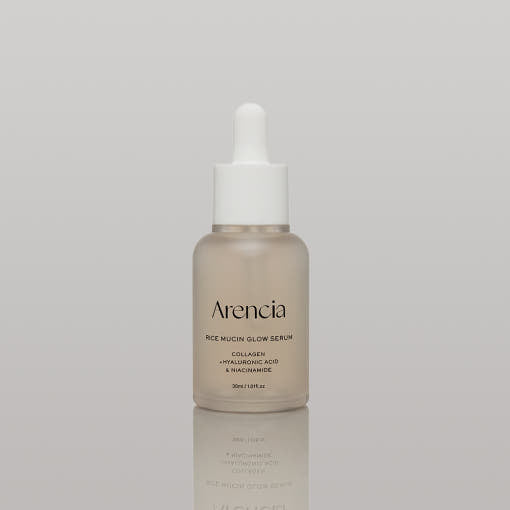 Arencia Rice Mucin Glow Serum 30ml | Radiance-Boosting Overnight Treatment with Niacinamide & Collagen
