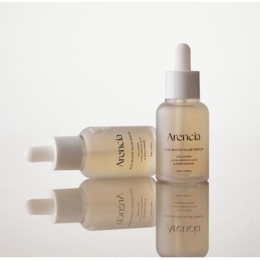Arencia Rice Mucin Glow Serum 30ml | Radiance-Boosting Overnight Treatment with Niacinamide & Collagen