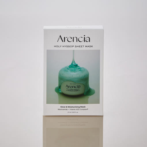 Arencia Holy Hyssop Mask Pack 27ml x 5ea | Radiance-Boosting Hydration for Glass-Like Skin