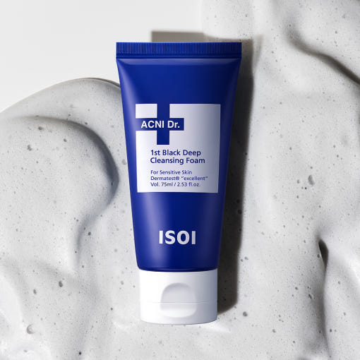 isoi ACNI Dr.1st Black Deep Cleansing Foam 75ml | Deep Pore Cleanser for Acne-Prone, Oily & Troubled Skin