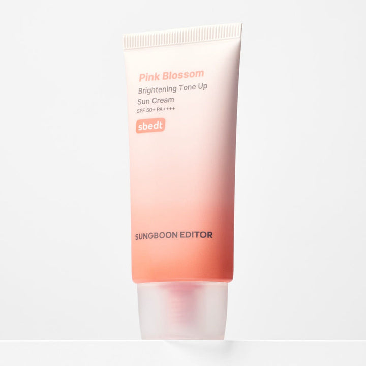 SUNGBOON EDITOR Pink Blossom Brightening Tone Up Sun Cream SPF50+ PA+++ 50ml | Radiant Sun Protection with Rose Water & Niacinamide