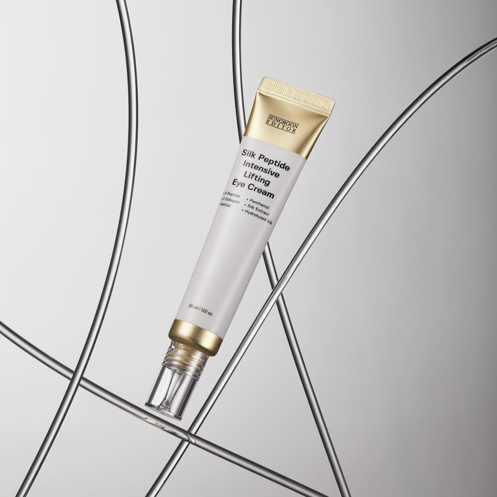 SUNGBOON EDITOR Silk Peptide Intensive Lifting Eye Cream 30ml | Firming Eye Treatment with Peptides, Plant Stem Cells & Nebaneva Complex