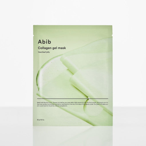 Abib Collagen Gel Mask #Heartleaf Jelly – Calming Vegan Hydrogel Mask for Sensitive Skin – 35g x 10ea