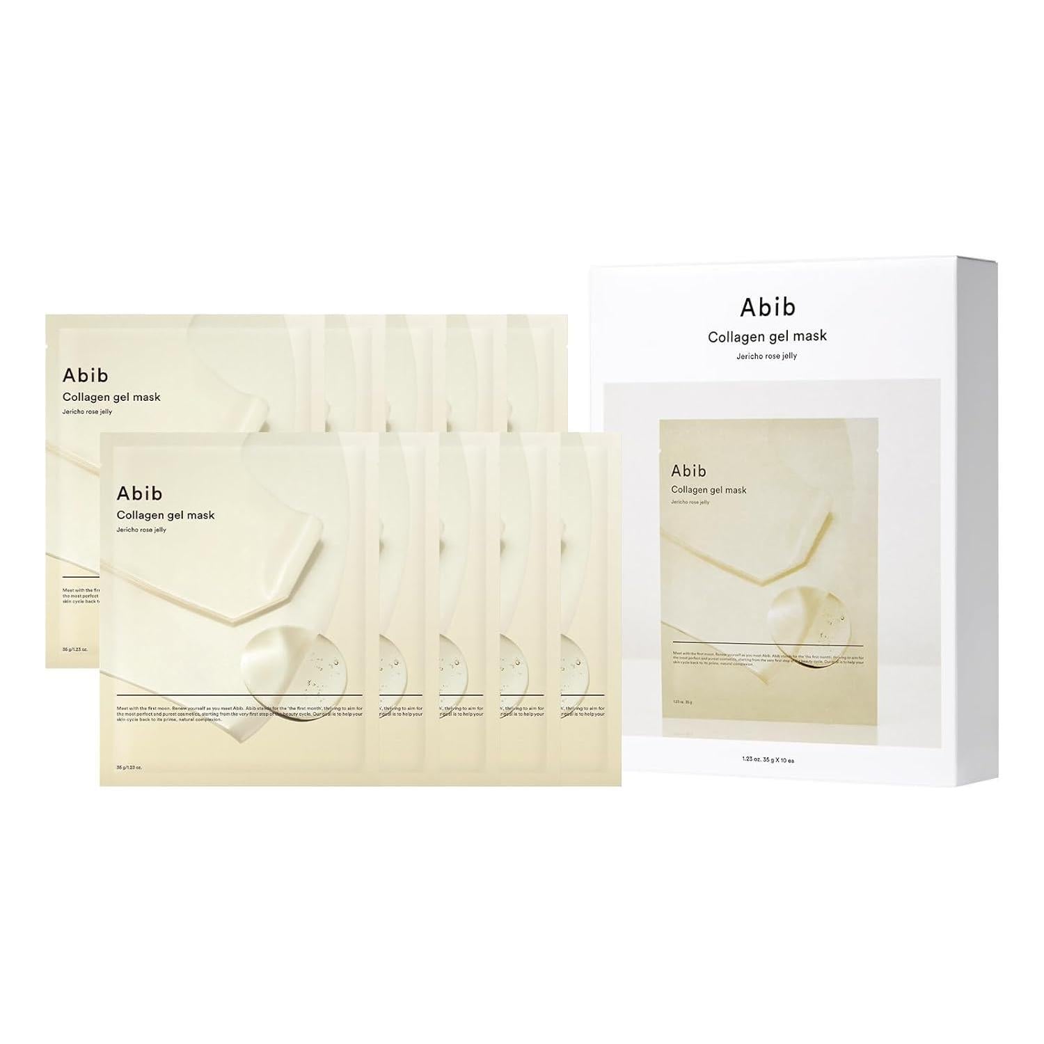 Abib Collagen Gel Mask #Jericho Rose Jelly – Vegan Collagen & Firming Hydrogel Care – 35ml x 10ea