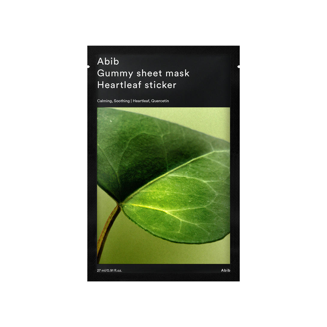Abib Gummy Sheet Mask Heartleaf Sticker – Soothing Care for Sensitive Skin – 27ml x 10ea