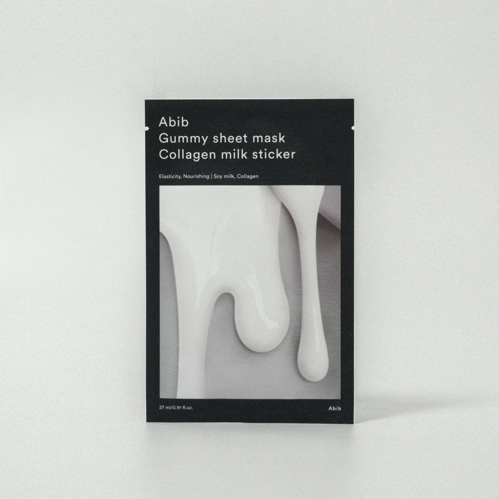 Abib Gummy Sheet Mask Collagen Milk Sticker – Intense Hydration & Firming Care – 27ml x 10ea