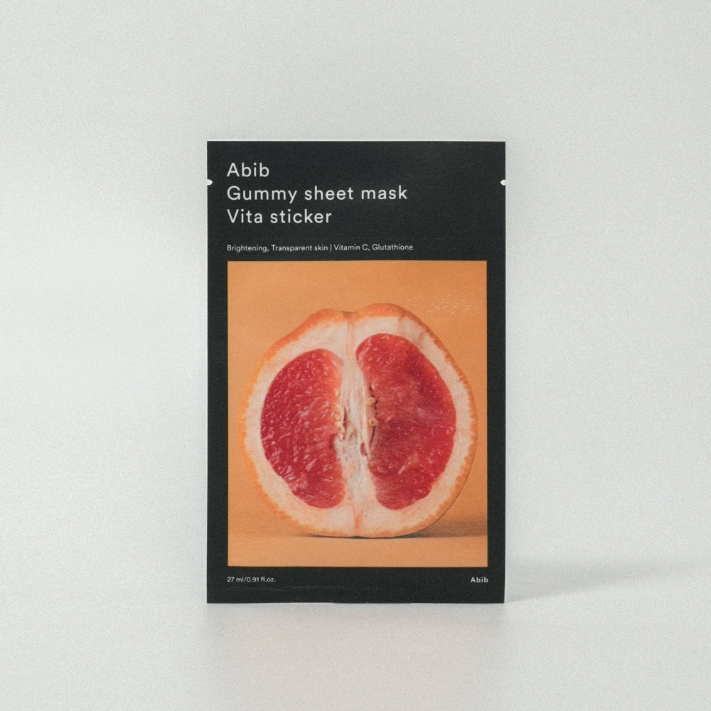 Abib Gummy Sheet Mask Vita Sticker – Brightening & Hydrating with Triple Hyaluronic Acid – 27ml x 10 Sheets