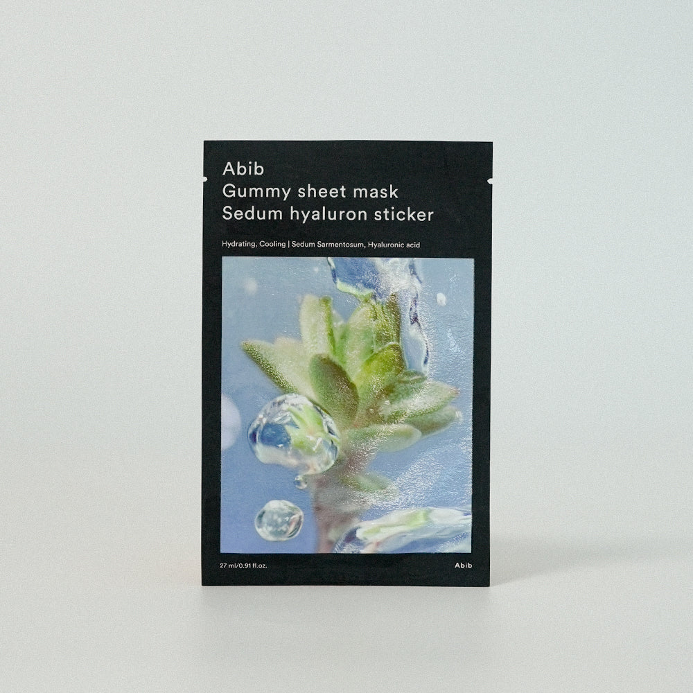 Abib Gummy Sheet Mask Sedum Hyaluron Sticker – Deep Hydration & Cooling Care – 27ml x 10 Sheets