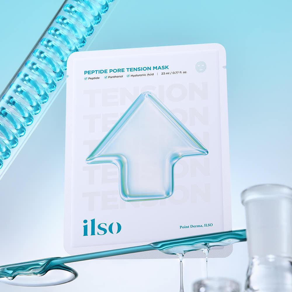 ilso Peptide Pore Tension Mask – 23ml x 10ea | Lift, Tighten & Hydrate Pores with Every Use