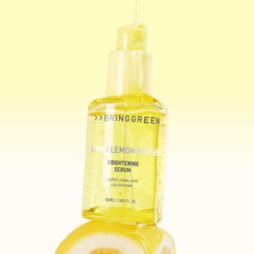 BRINGGREEN Super Lemon Glutathione Brightening Serum – 50ml | Fast-Absorbing Gel Serum for Radiant Skin