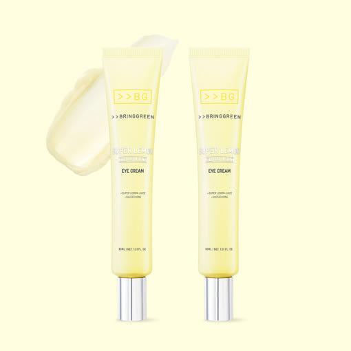 BRINGGREEN Super Lemon Glutathione Eye Cream Double Pack – 30ml + 30ml | Brightening & Wrinkle Smoothing for Eyes