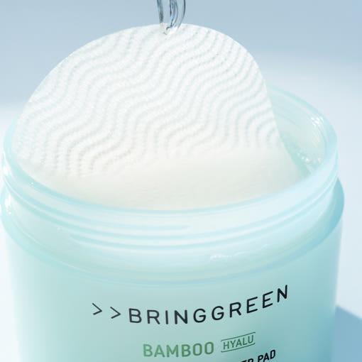 BRINGGREEN Bamboo Hyalu Water Boosting Toner Pad Set – 170g/80 Pads + 170g Refill | Instant Hydration & Skin Comfort