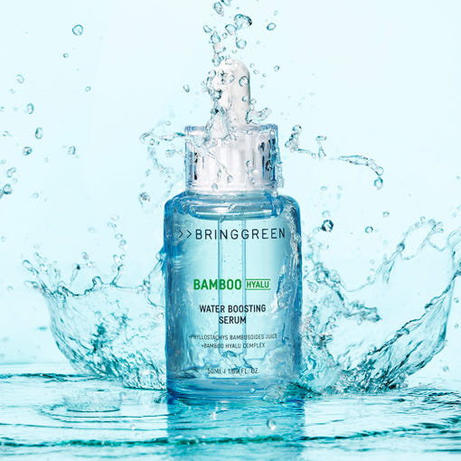 BRINGGREEN Bamboo Hyalu Water Boosting Serum Set – 50ml + 50ml Refill | Deep Hydration for Pore-Level Moisture