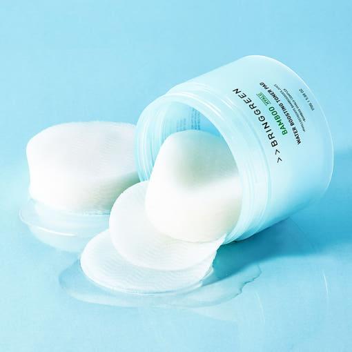 BRINGGREEN Bamboo Hyalu Water Boosting Toner Pad Set – 170g/80 Pads + 170g Refill | Instant Hydration & Skin Comfort